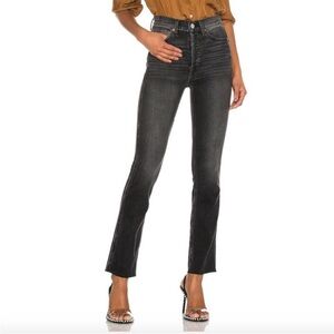 Re/Done 80s Slim Straight Black Jean Size 27 Button Fly Revolve